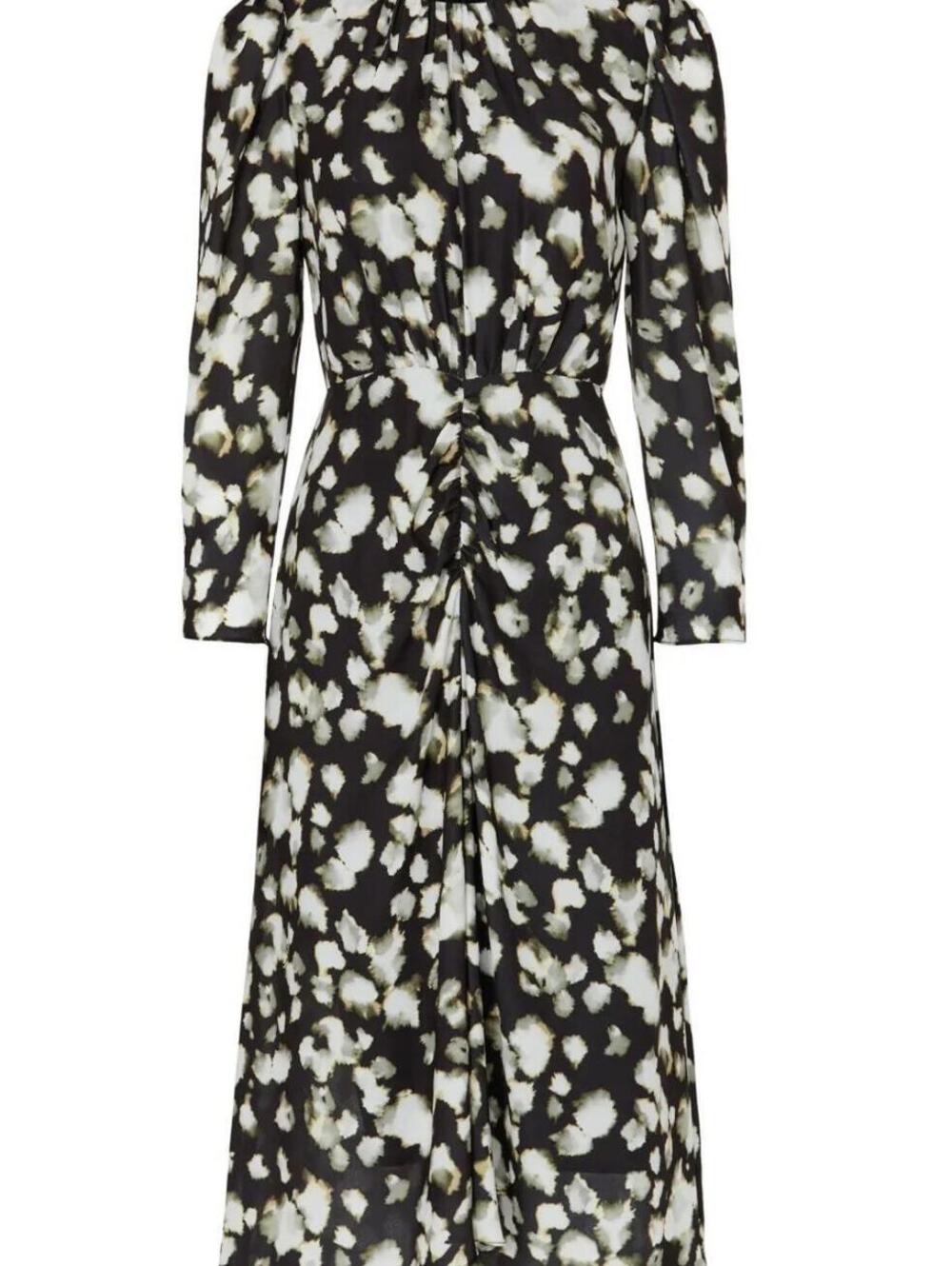 Black Floral Midi Dress | Maggy London | 6